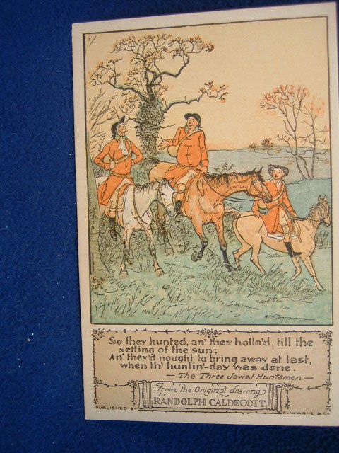 Three Jovial Huntsmen Randolph Caldecott Postcard 45156  