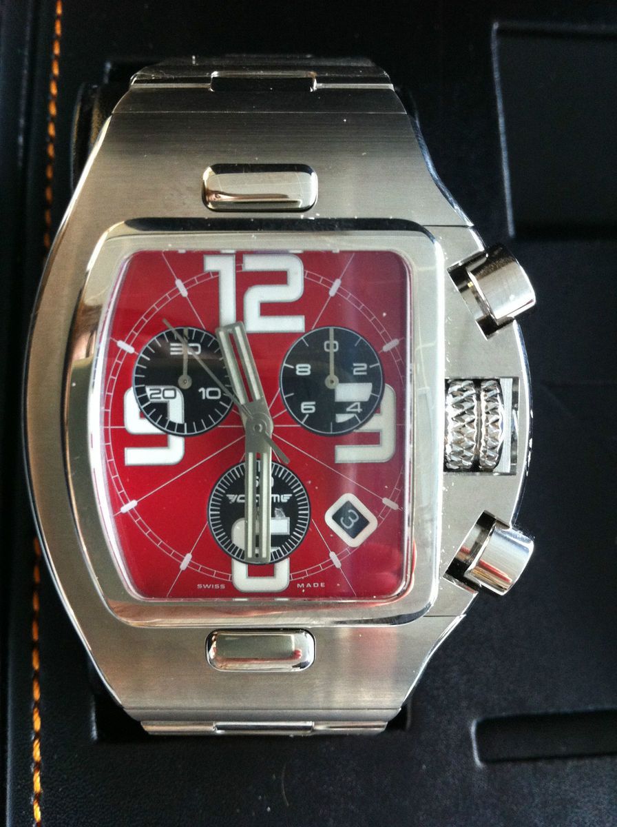 Voltime Quartz Red Chronograph 45x55mm Karembeu