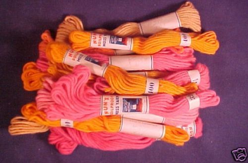 16 Skeins Antique Nuns Boil Proof Moss Yarn 8 Yds