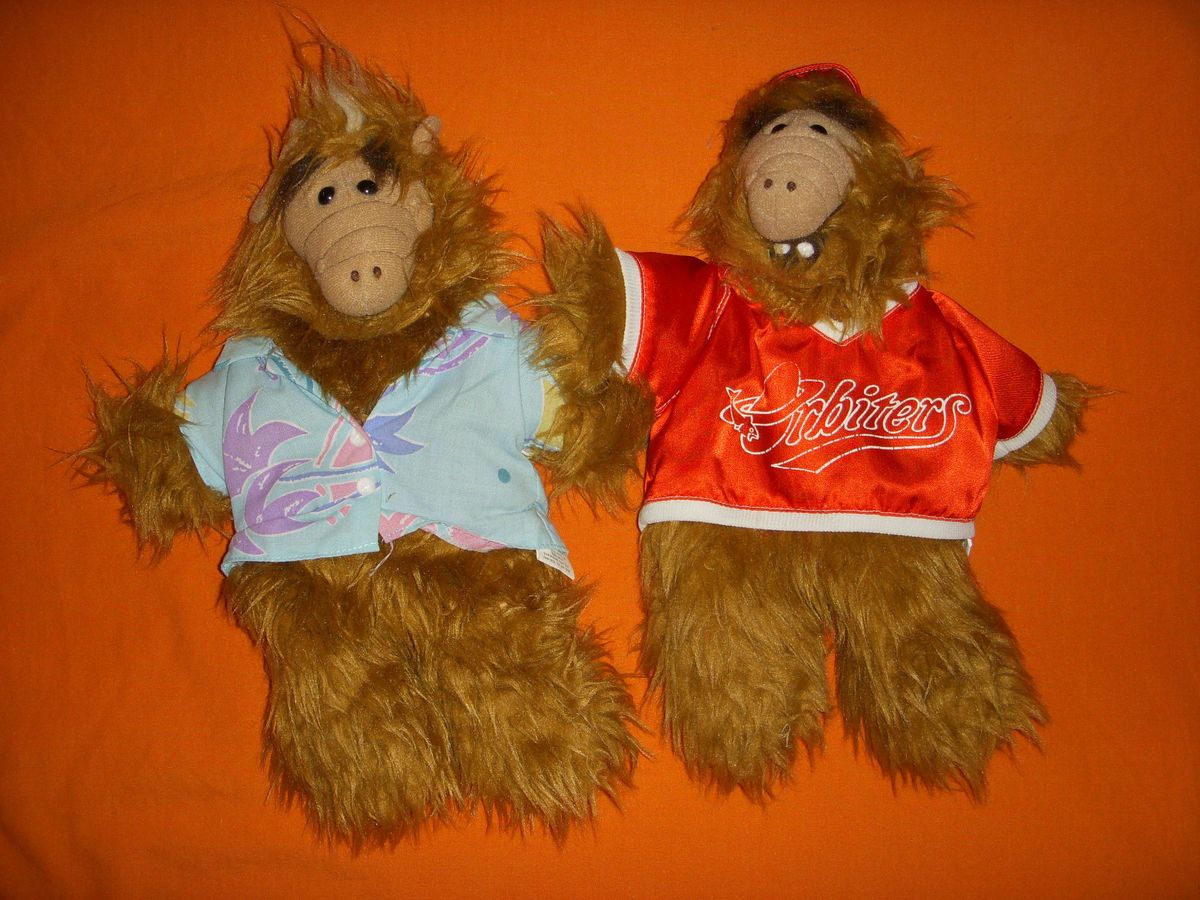 ALF Beach Baseball Hand Puppets 1988 Burger King TV Show Collectible