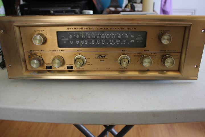 Vintage Pilot tube receiver tuner am fm phono telefunken bugle boy