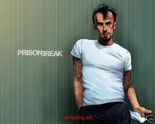 Painting Prison Break T Bag Robert Knepper 100 Details