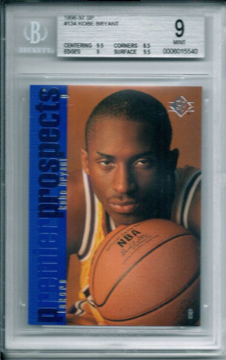 KOBE BRYANT ROOKIE 1996 97 UPPER DECK SP #134 GRADED BECKETT MINT 9