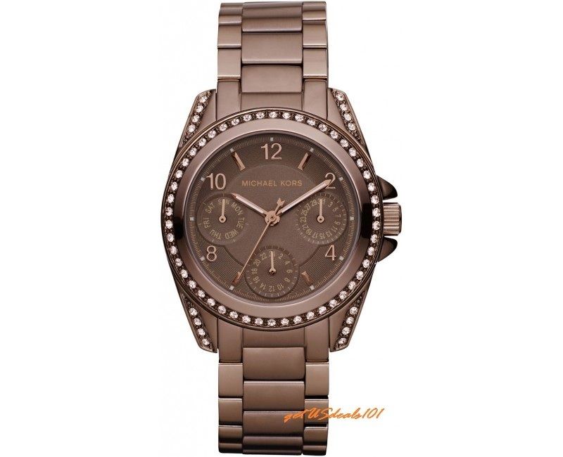 New Michael Kors Michael Kors Espresso Mini Size Blair Chronograph