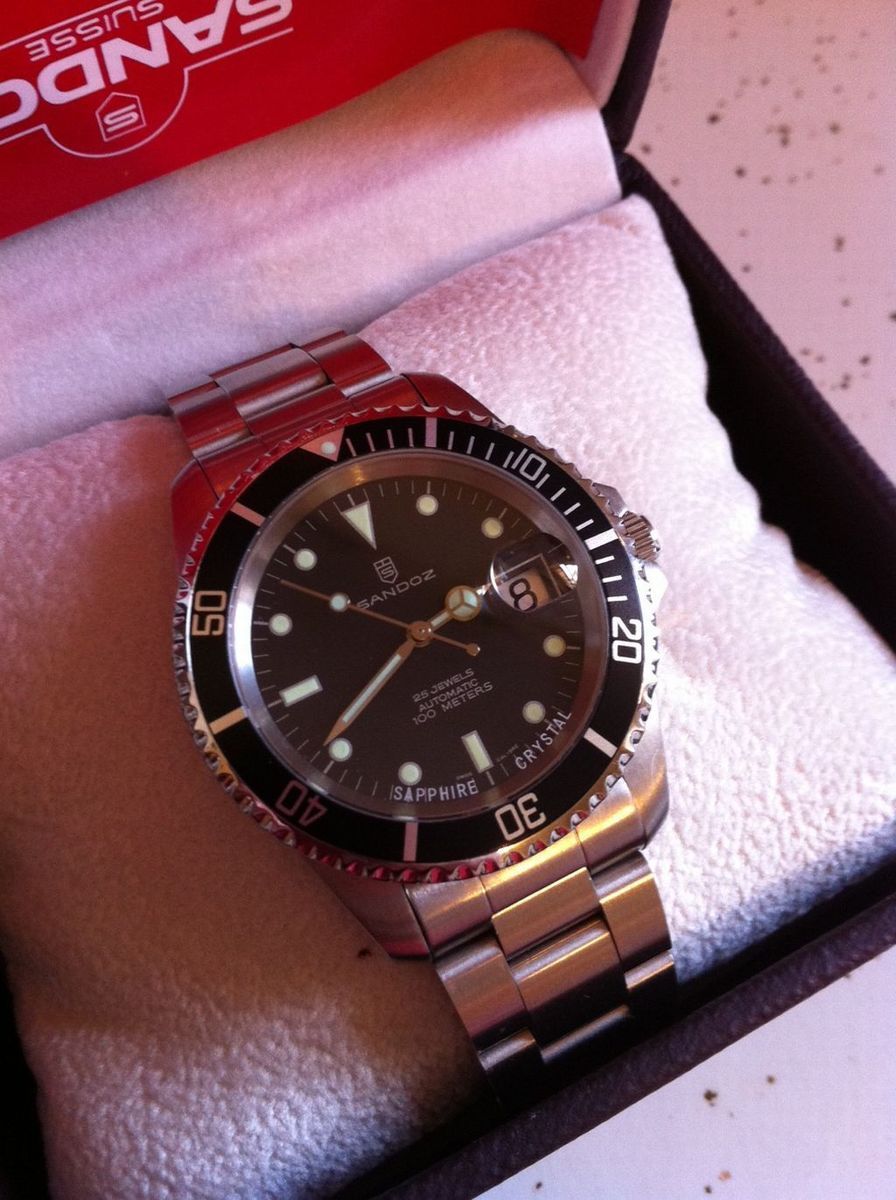 Sandoz Submariner Automatic Diver Stainless ETA 2824 Sapphire