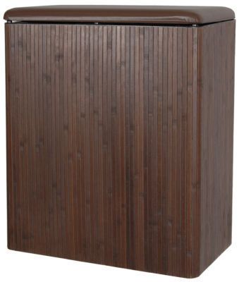 Lamont Home Big River Bamboo Laundry Hamper Chocolate