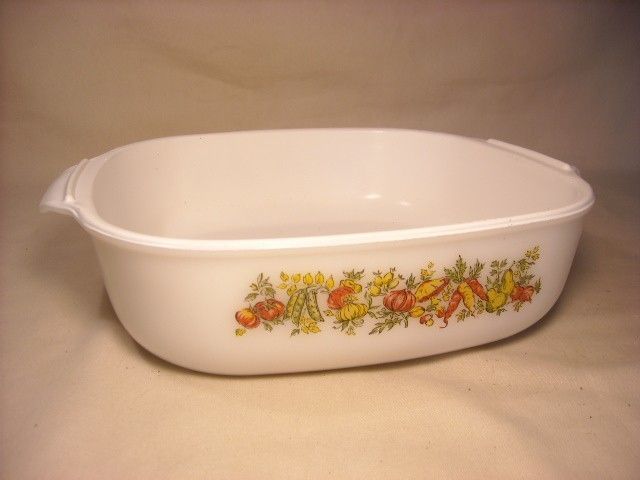 Fire King Anchor Hocking VEG Harvest Lasagna Pan 3qt