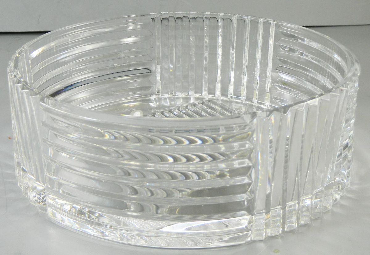 Val St Lambert Crystal Bowl Metropolis by Laslo