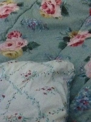 Ralph Lauren Cottage Lane Floral Seaside Comforter Full Qeen Teal RARE