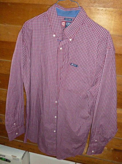 Chaps Ralph Laurens Mens Shirt Red White Black Size XLT