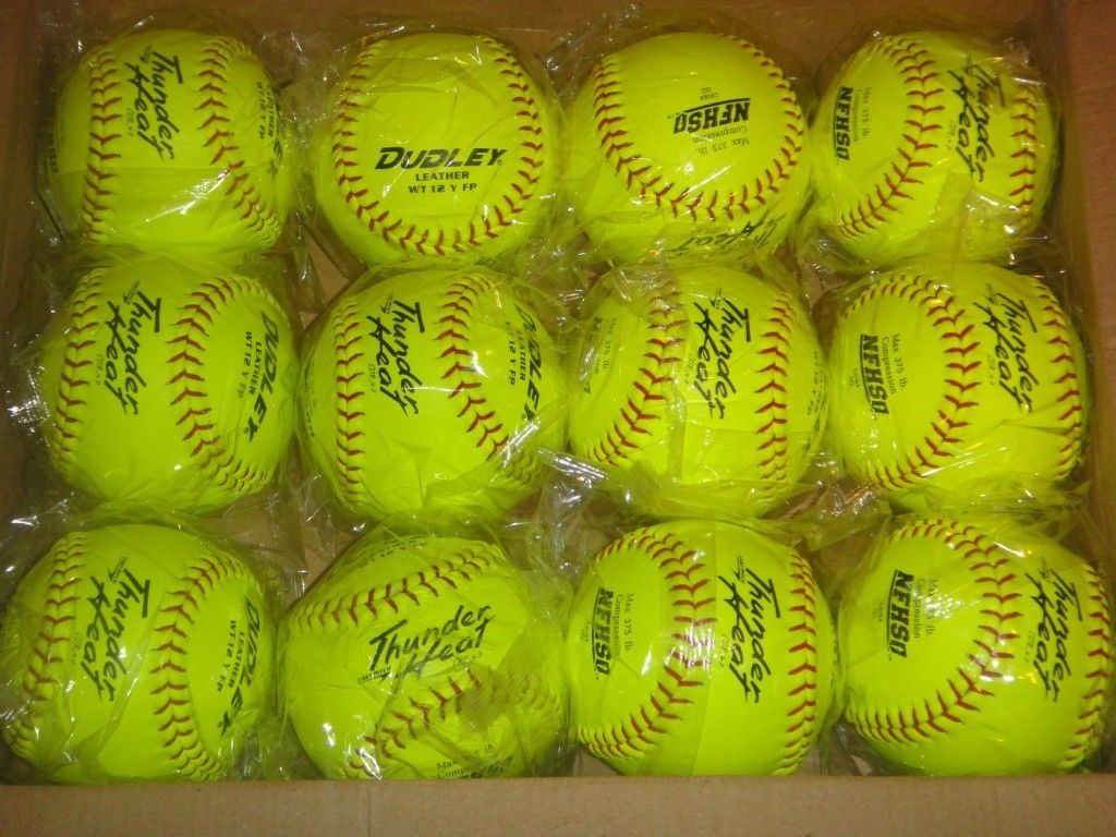 Dudley Thunderheat Fastpitch Softballs Leather Factory SEALED