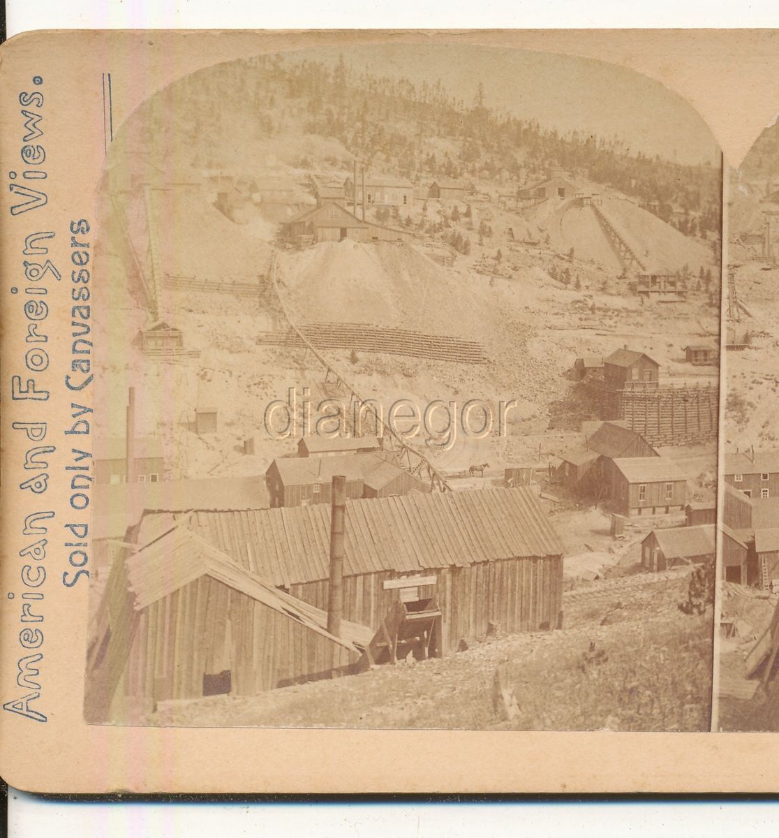 Colonel Seller Mine Leadville California Gulch Co Stereoview C1890