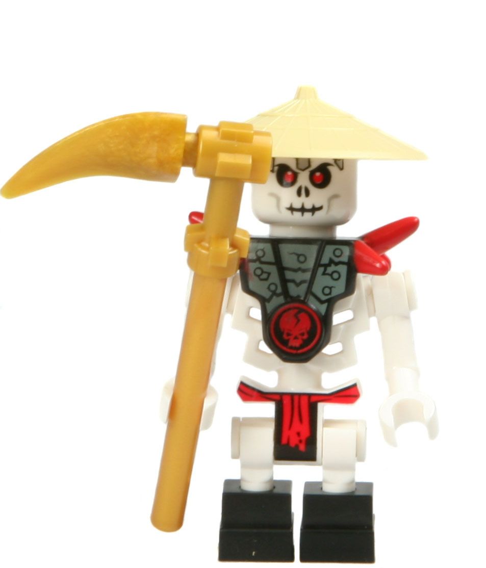 Lego Ninjago Skeleton Frakjaw Minifig Minifigure w Scythe Weapon