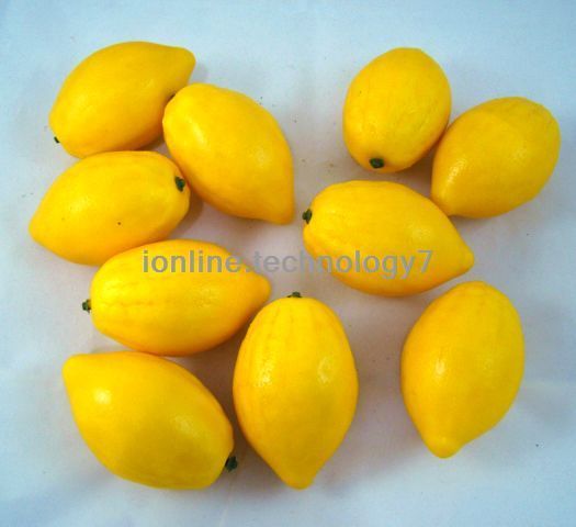 10 Large Lemons Decorative Plastic Artificial Fruit New