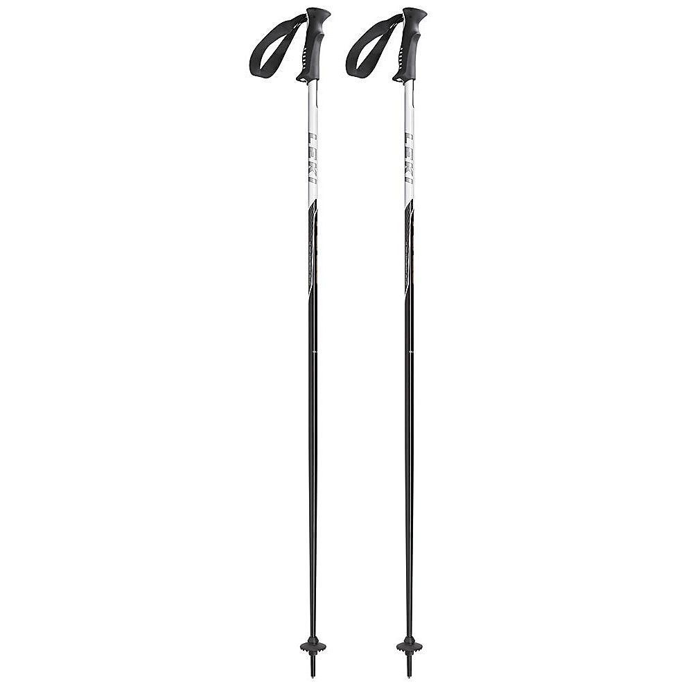 Leki Force Ski Poles 125cm Black Silver White Gold New