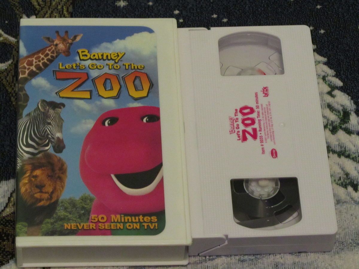 Barney Lets Go to The Zoo Baby Bop BJ Animal VHS Childrens