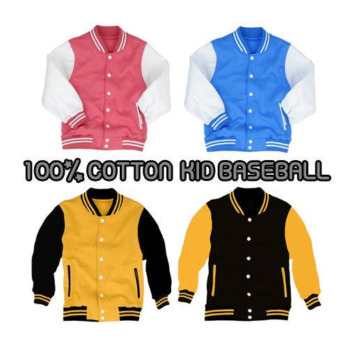 New Athletic Varsity Baseball Letterman Cotton Jacket Baby Baseball