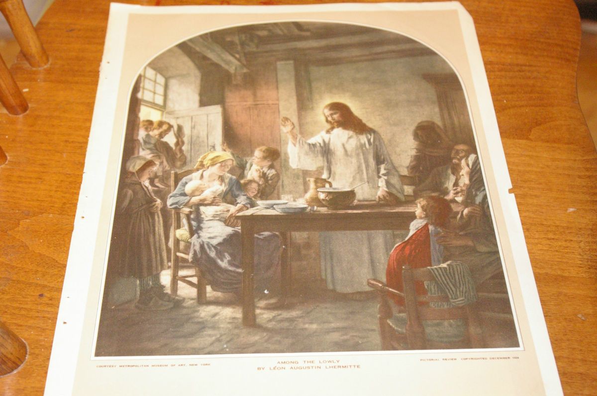 Among The Lowly Jesus Print by Leon Augustin Lhermitte