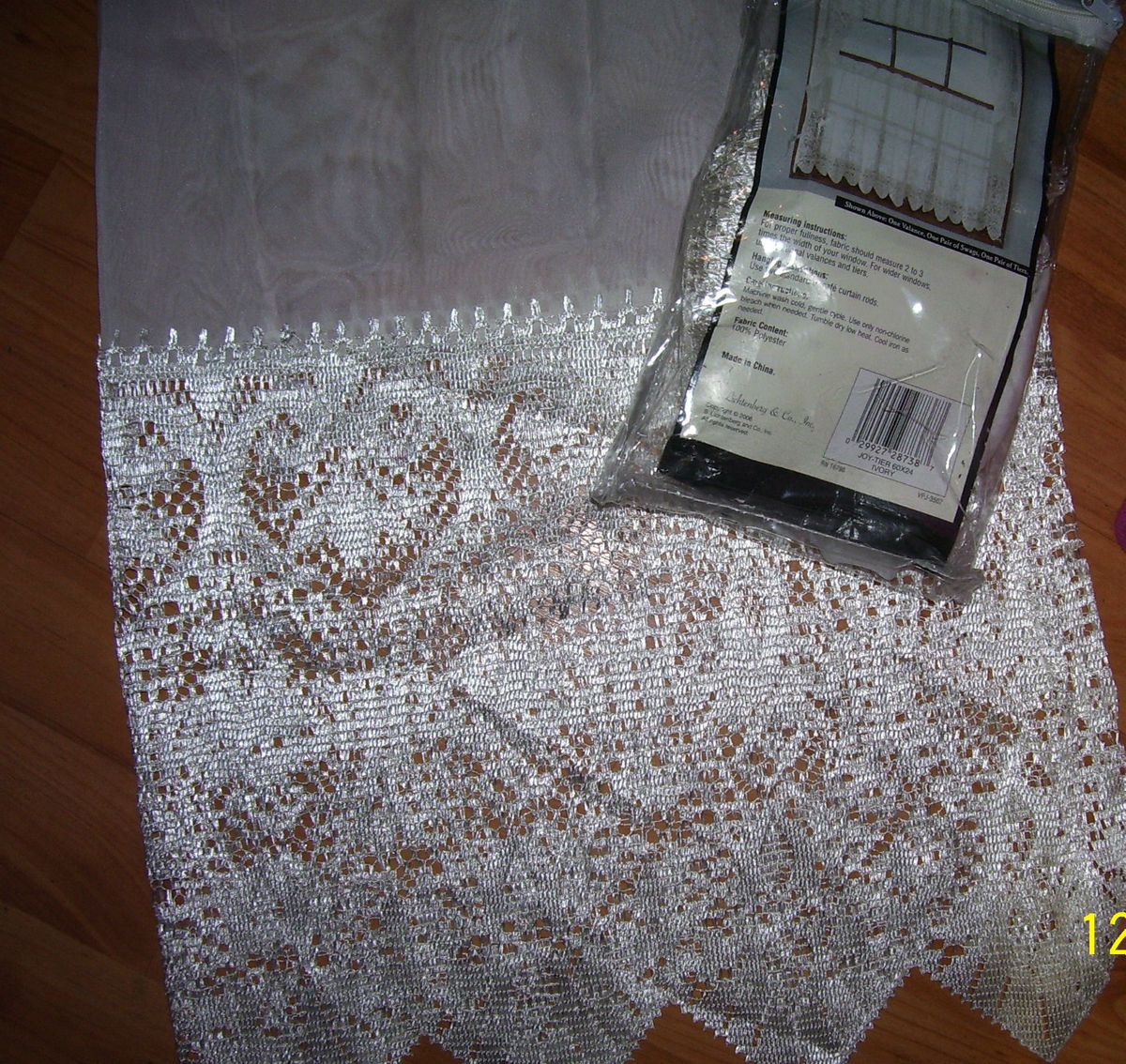 Shabby Ivory Sheer Lace Tiers Set Lichtenberg Co Joy JC Penney