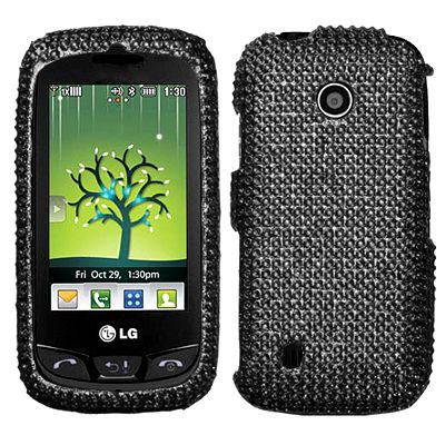 Bling SnapOn Cover Case for LG Cosmos Touch VN270 Black