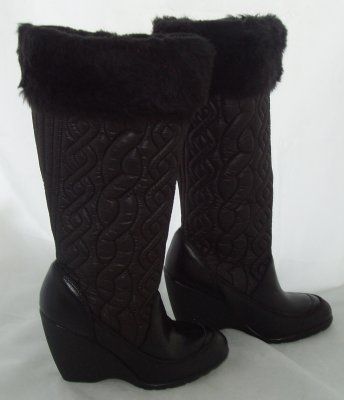 NIB Report Lindsey Black Knee Hi Quilt Boot 9 M $115