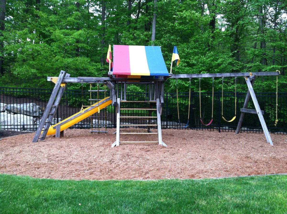 Rainbow Cedar Swingset