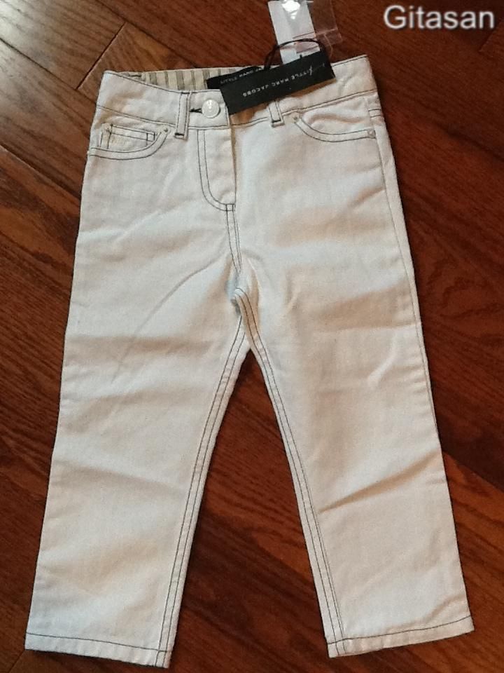 New Little Marc Jacobs White Logo Jeans Pants Sale $92 Size 4 5