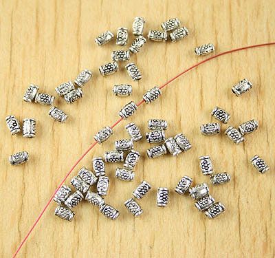 700pcs Tibetan Silver Little Tube Spacer Beads H2663