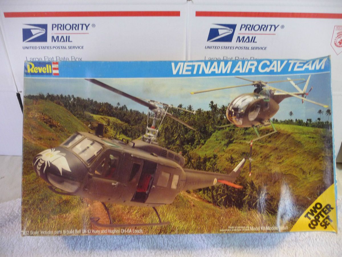 Revell 4454 1 32 Vietnam Air CAV Team UH 1D Huey Oh 6A Loach