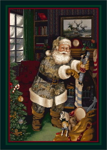 Santas Visit Camo Realtree Rustic Lodge Cabin Christmas Holiday