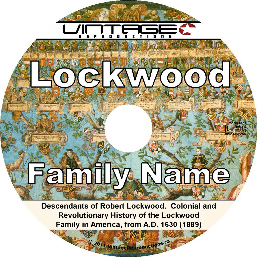 1889 Lockwood Family Name Tree History Genealogy Bio