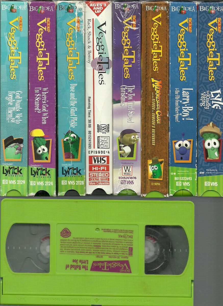 Lot of 9 VeggieTales VHS