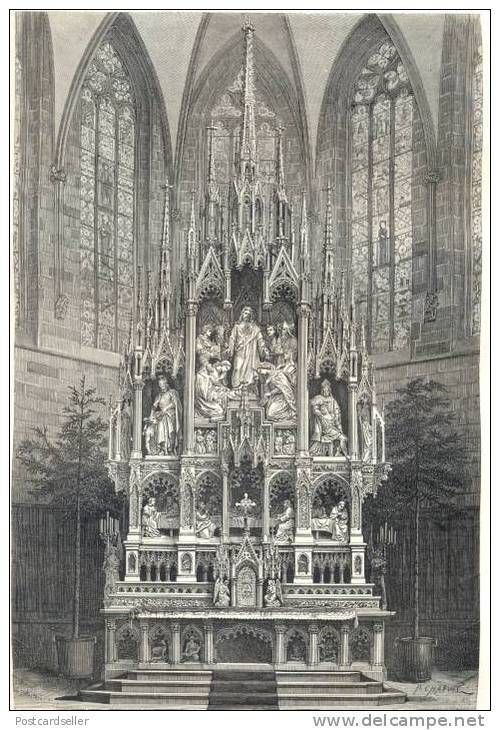 1885 ALSACE ET LORRAINE MAITRE AUTEL DE LA CATHEDRALE DE COLMAR