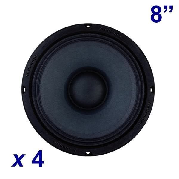 Audiopipe Speaker Low Mid Frequency 8 Loudspeakers