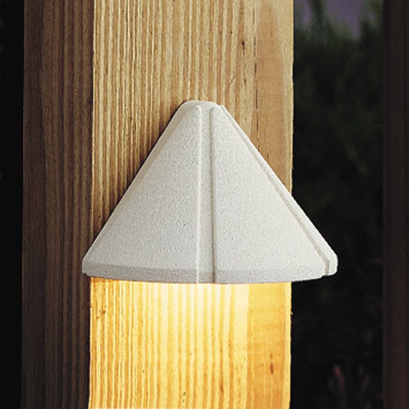 15065WHT Textured White Mini Deck Light   Low Voltage Deck Patio Light