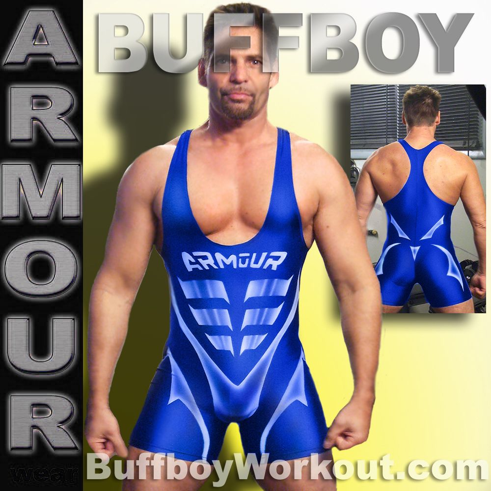 Buffboy Armour Lycra Wrestling Singlet Rash Guard Compression