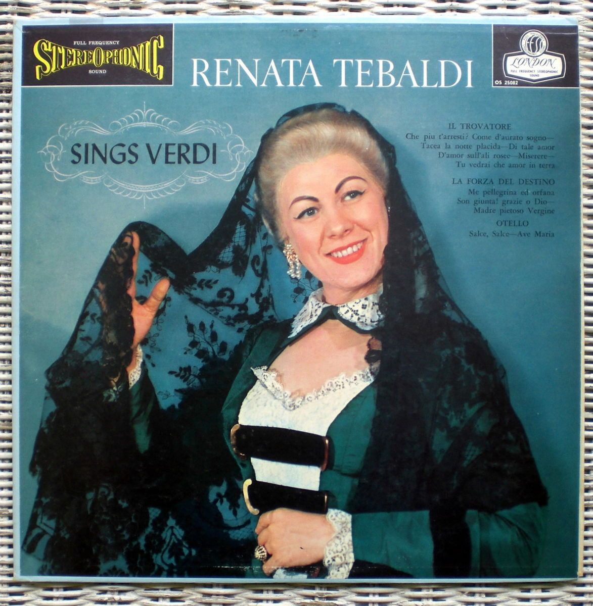 Renata Tebaldi Sings Verdi London Blue Back LP VG VG