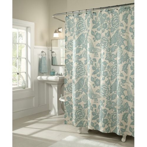 Style Birds of A Feather Shower Curtain MS8120 Aqua