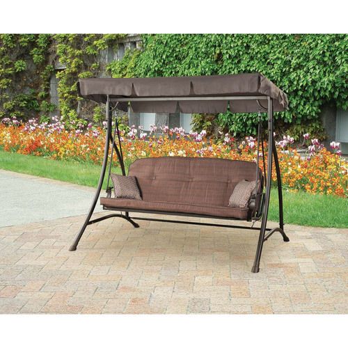 Mainstays Furniture Wentworth 3 Seater Swing   3 Person Outdoor Patio