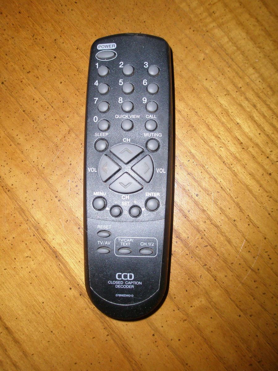 CCD Closed Caption Decoder Remote Control 076N0DW010 Emerson TV Remote