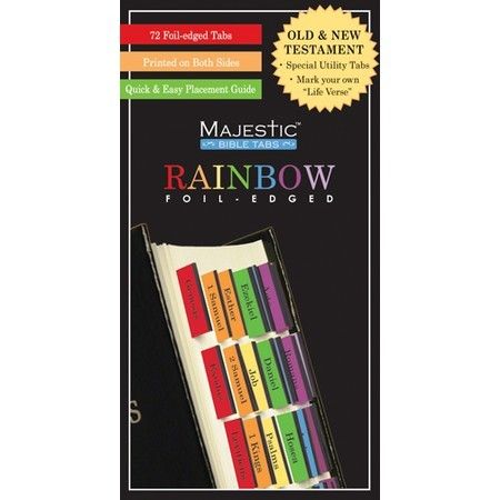 Majestic Bible Tabs Rainbow Old New Testaments 990973HSR