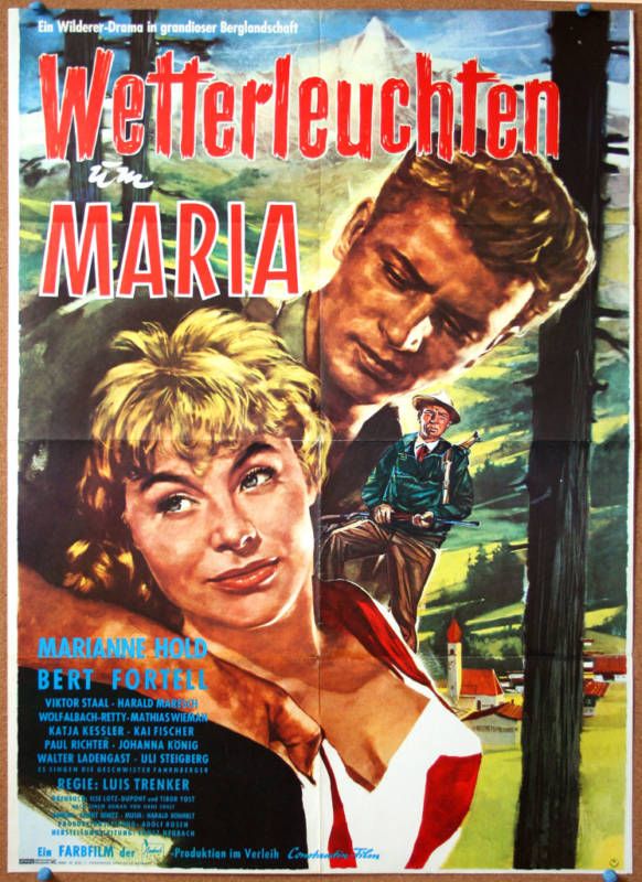 Wetterleuchten UM Maria 1957 German One Sheet Marianne Hold