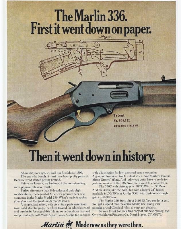 RARE 1975 Marlin 336 Lever Action Rifle Ad