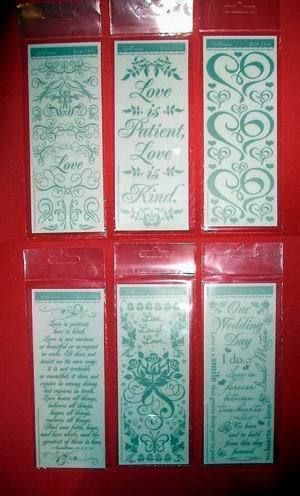 Silver Wedding Love Scrapbook Rub Ons Chartwell Studios