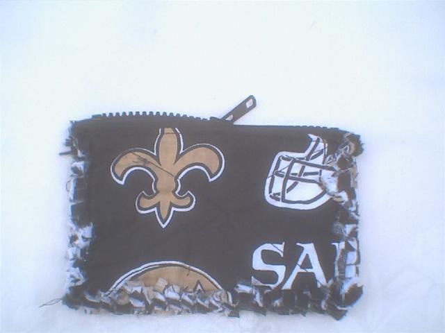 Fabric Rag Quilt Coin Purse NFL New Orleans Saints