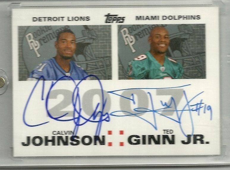 2007 Topps Quad Auto Calvin Johnson Adrian Peterson Lynch Ginn Jr. HOT