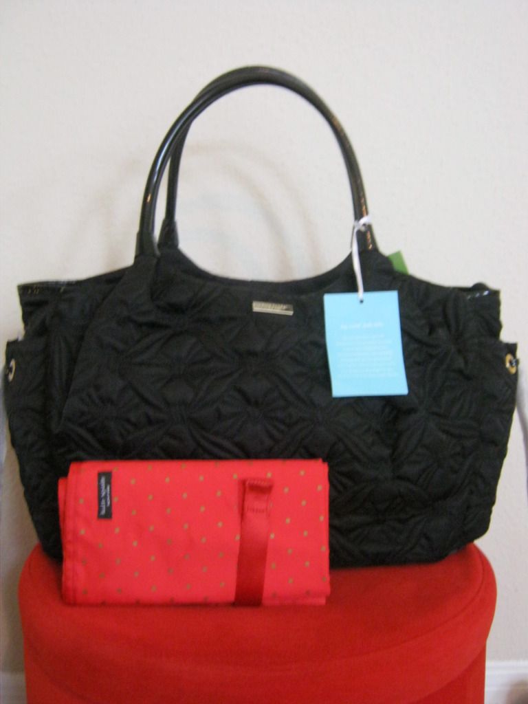 Kate Spade Marivaux Stevie Baby Diaper Bag Black