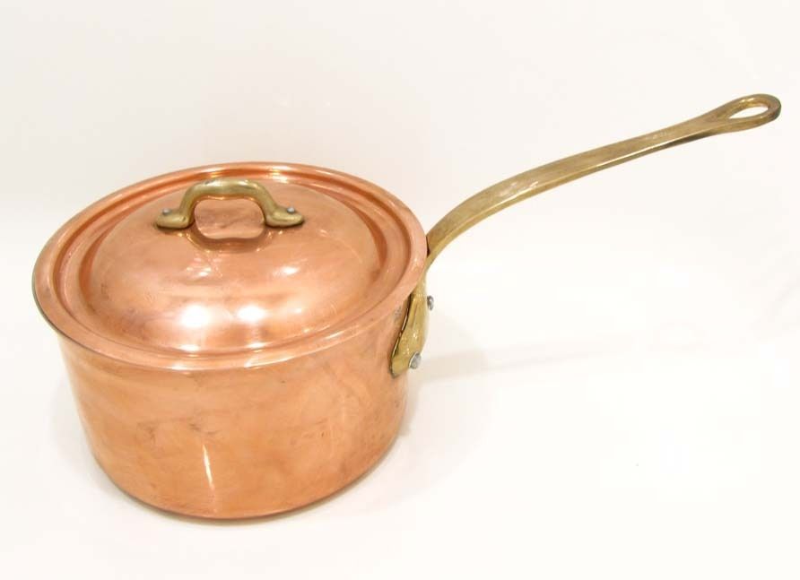 430 BRAND NEW MAUVIEL 2mm COPPER 3 5 3 1 2 Qt SAUCEPAN France Williams