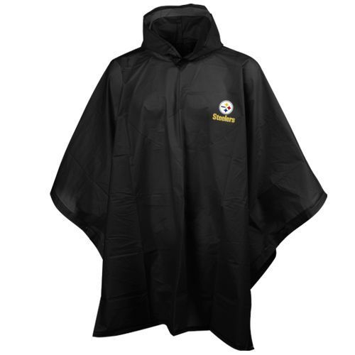 McArthur Totes Pittsburgh Steelers Black Unisex Rain Poncho