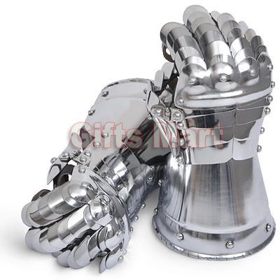 Medieval steel gauntlets Reenactment Larp Sca Iron Gloves Collectible